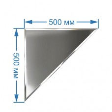 Зеркальная плитка 50x50 см с фацетом 10 мм (треугольник)